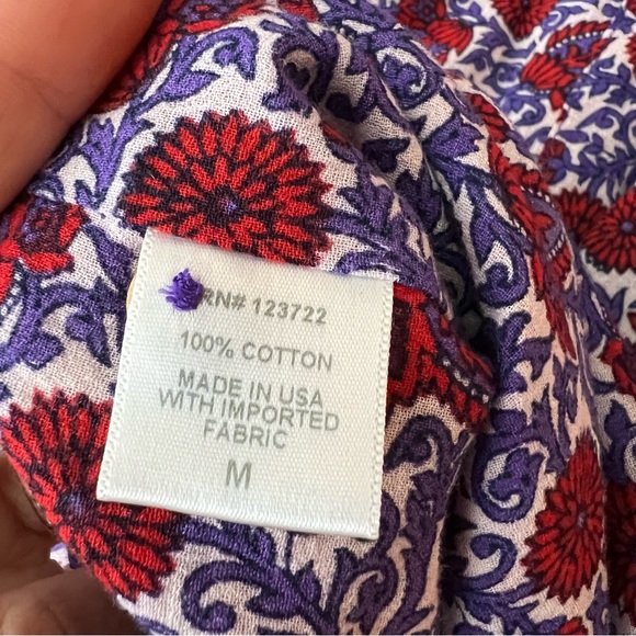 XiRENA Grady Purple Red Floral Paisley Short Sleeve Romper size M - Picture 4 of 11